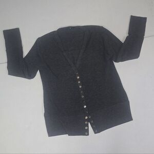 Elegant Dark Gray Women's Cardigan